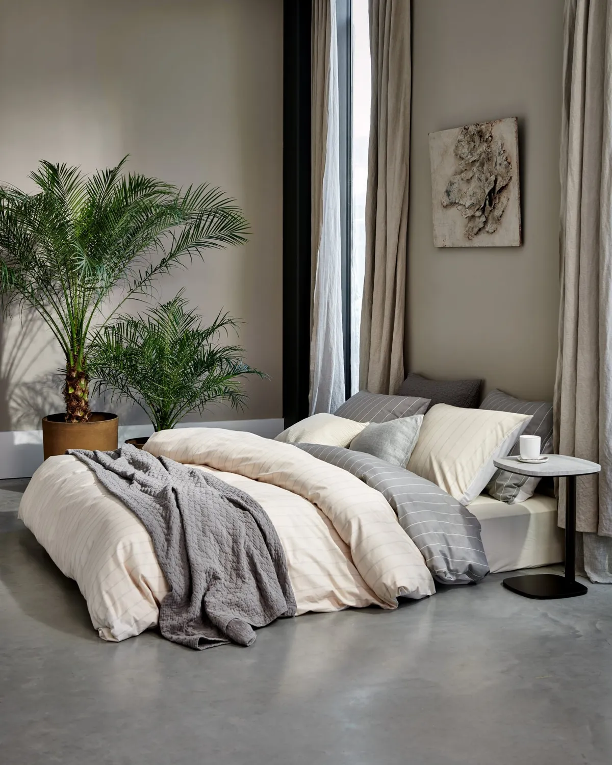 Vandyck Home Puglia dynetrekksett 140x200 grå percale
