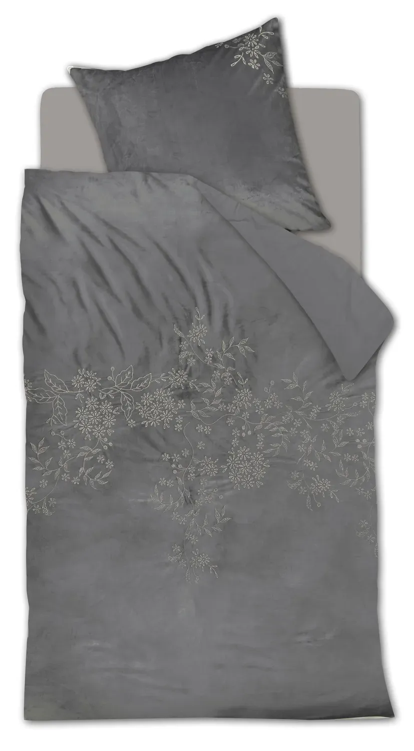 Beddinghouse Arya dynetrekk 140x200 grått velur