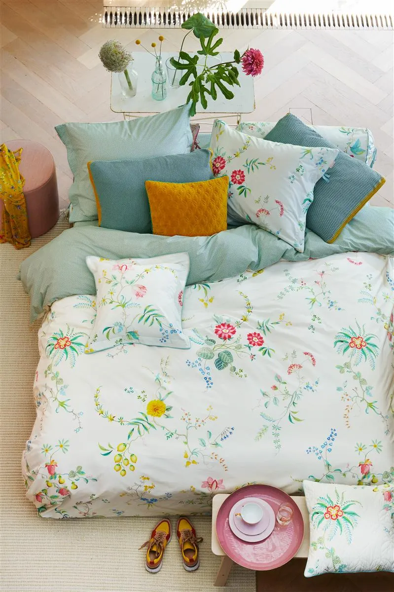 Pip Studio Fleur Grandeur dynetrekk hvit perkal 140x200 cm