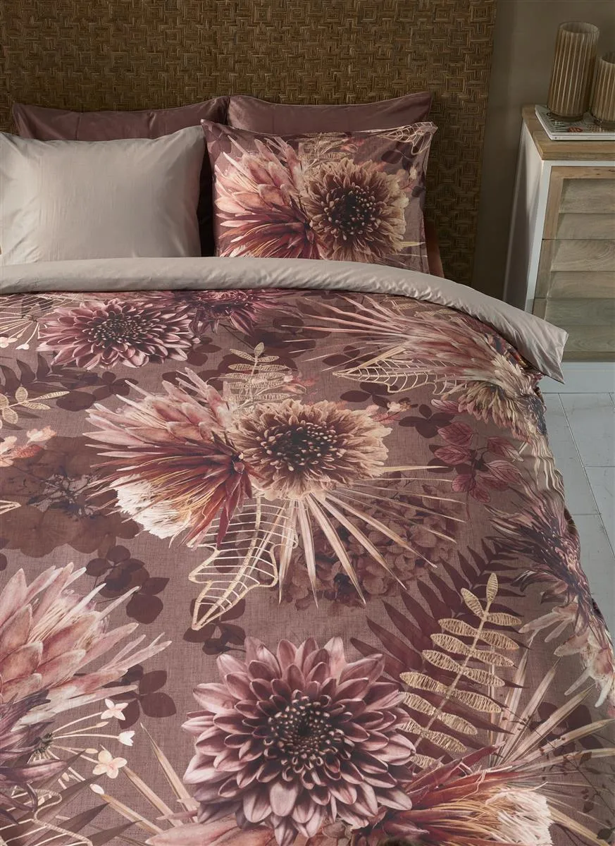 Riviera Maison Protea dynetrekk 140x200 steinrød bomull