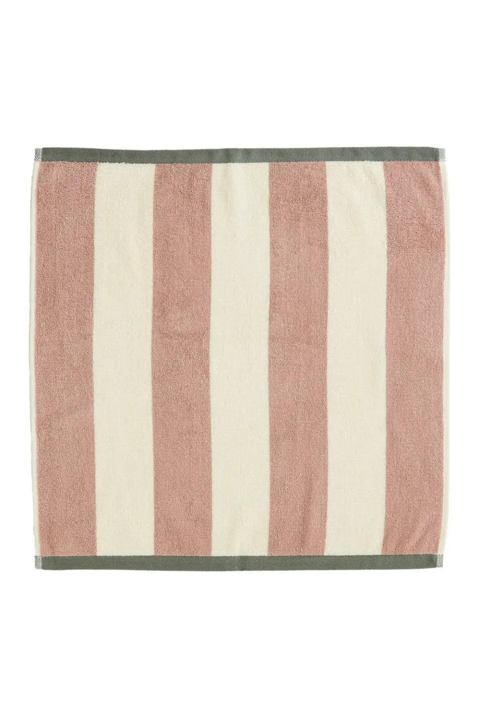 Coucke Rivage håndkle rosa/kaki 50x50 cm frotte bomull