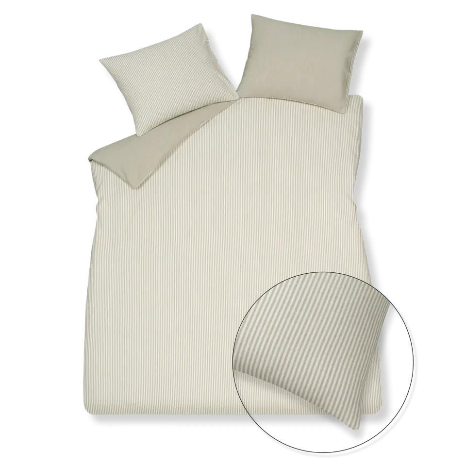 Vandyck Home Salerno dynetrekksett salviegrønn 140x200 flanell