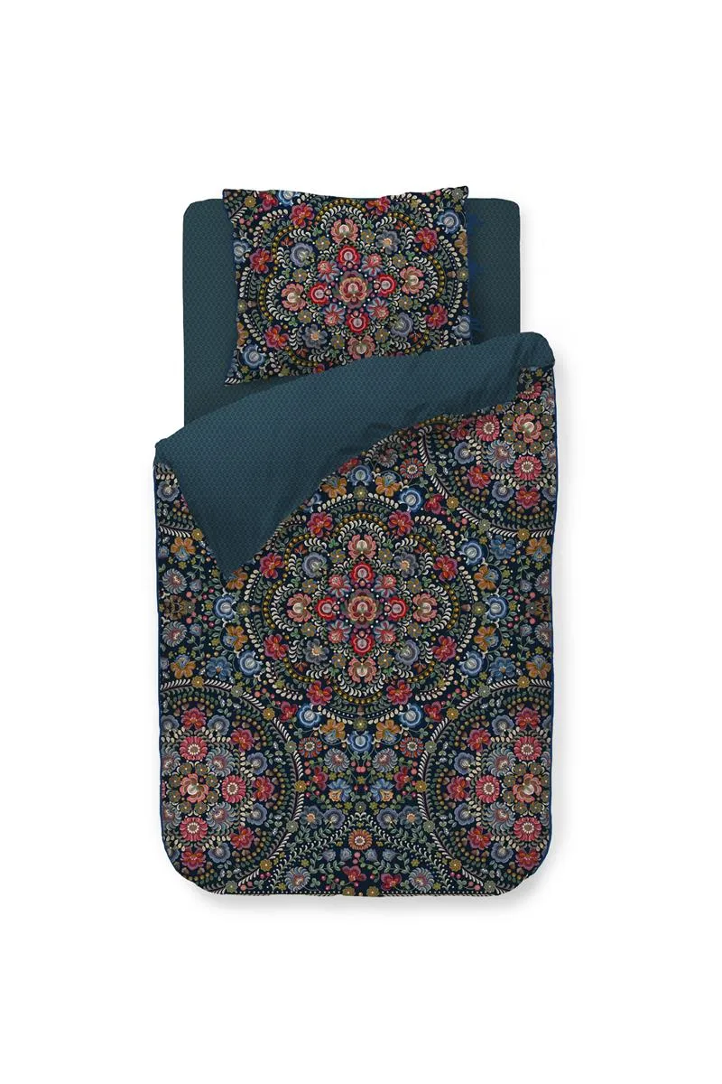 Pip Studio Il Ricamo dynetrekk mørkeblått 200x200/220 bomull