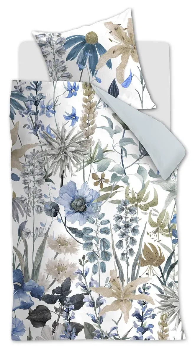 Beddinghouse Sybil dynetrekk 240x200 cm blå blomstret