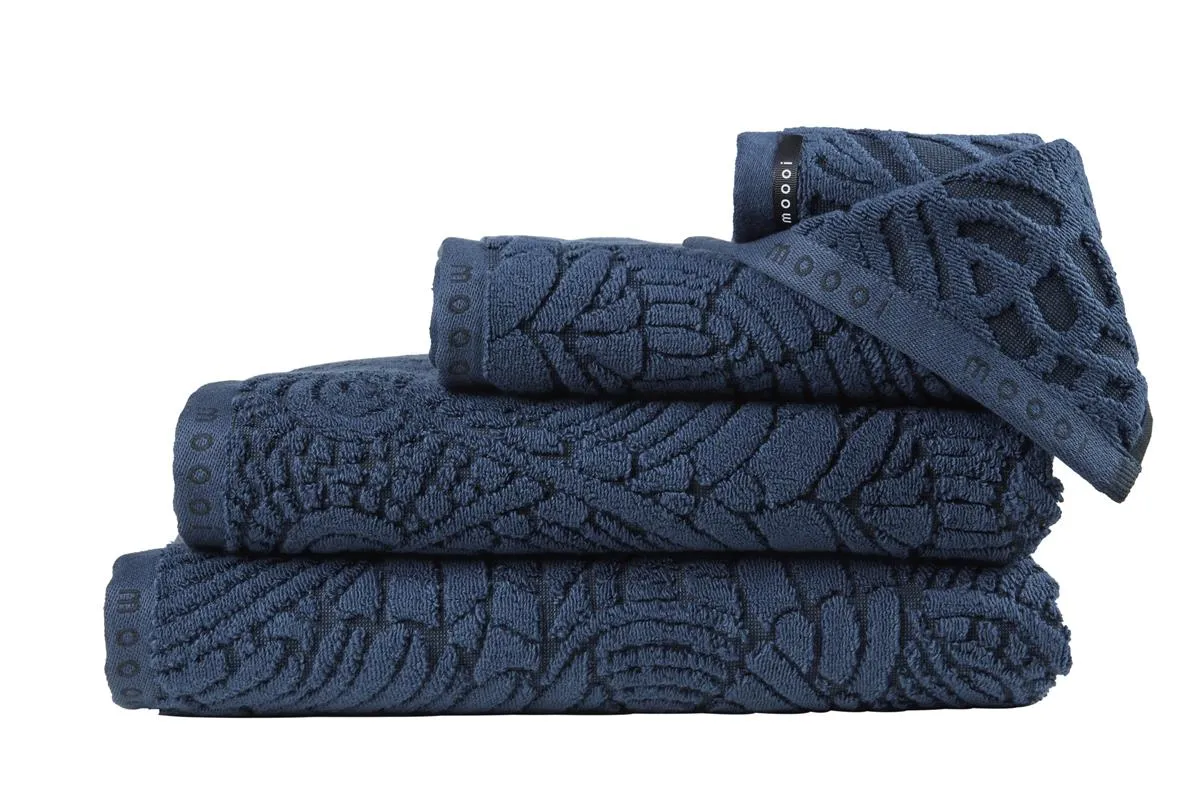 MOOOI Dodo Pavone badehåndkle 70x140 indigo bomull