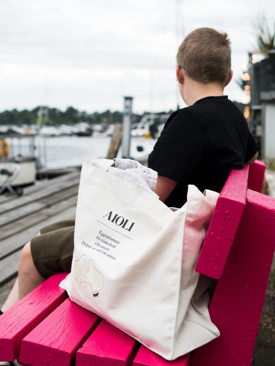 Hellstrøm Aioli handlenett hvit resirkulert tote