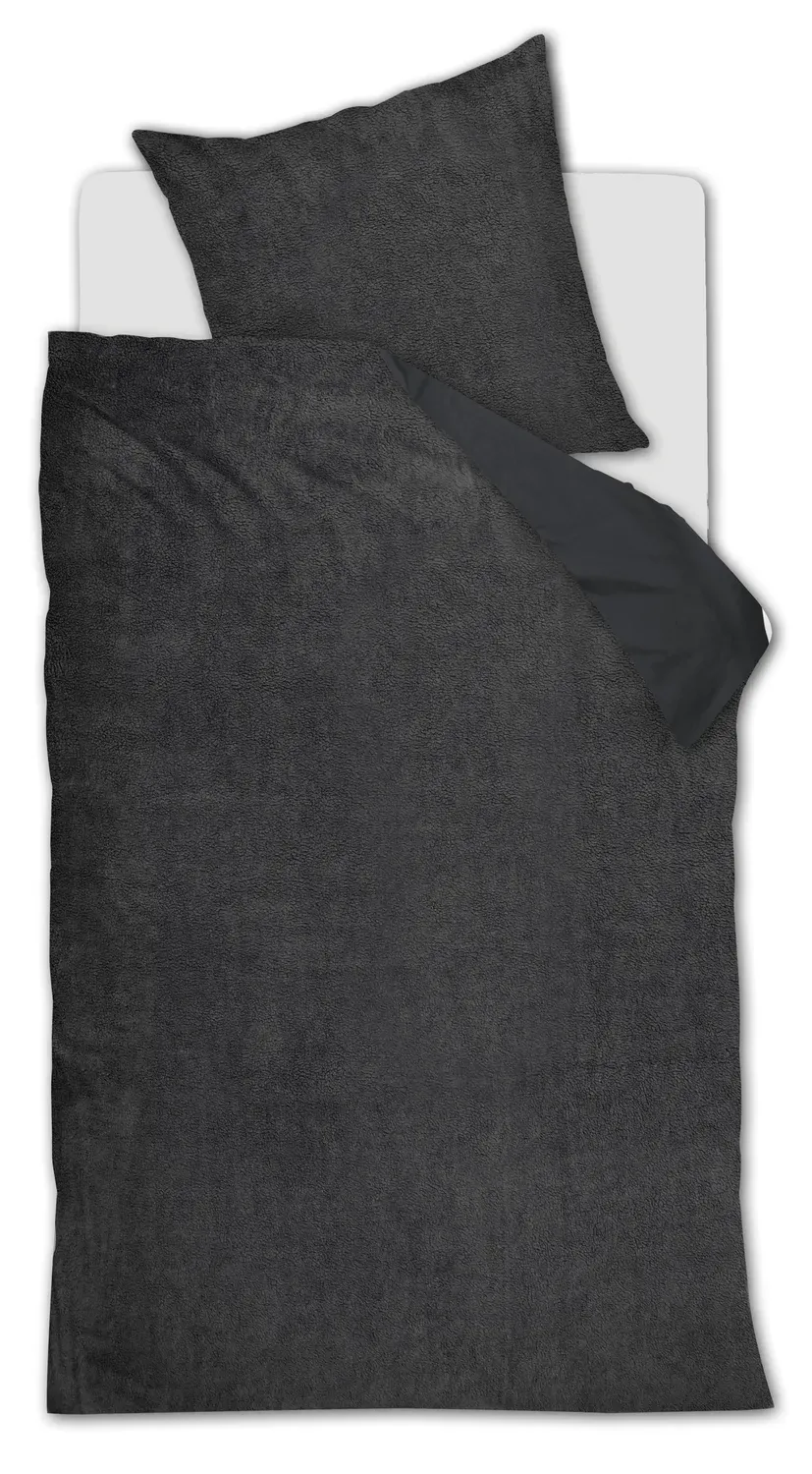 Ambiante Plush dynetrekk 140x200 antrasitt teddy