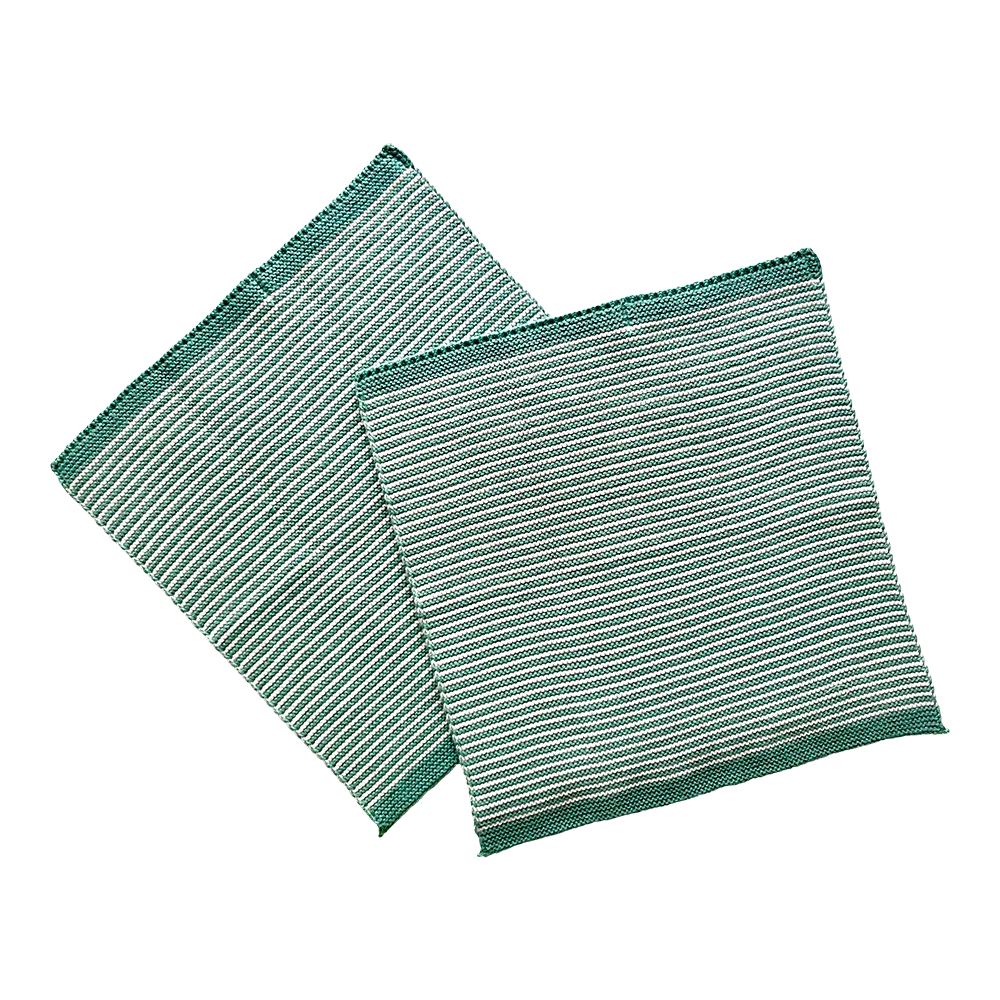 Solwang Design kjøkkenklut 2-pk almuegrønn stripe økologisk