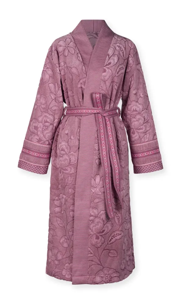 Pip Studio Jasmin Jacquard badekåpe L lys rosa