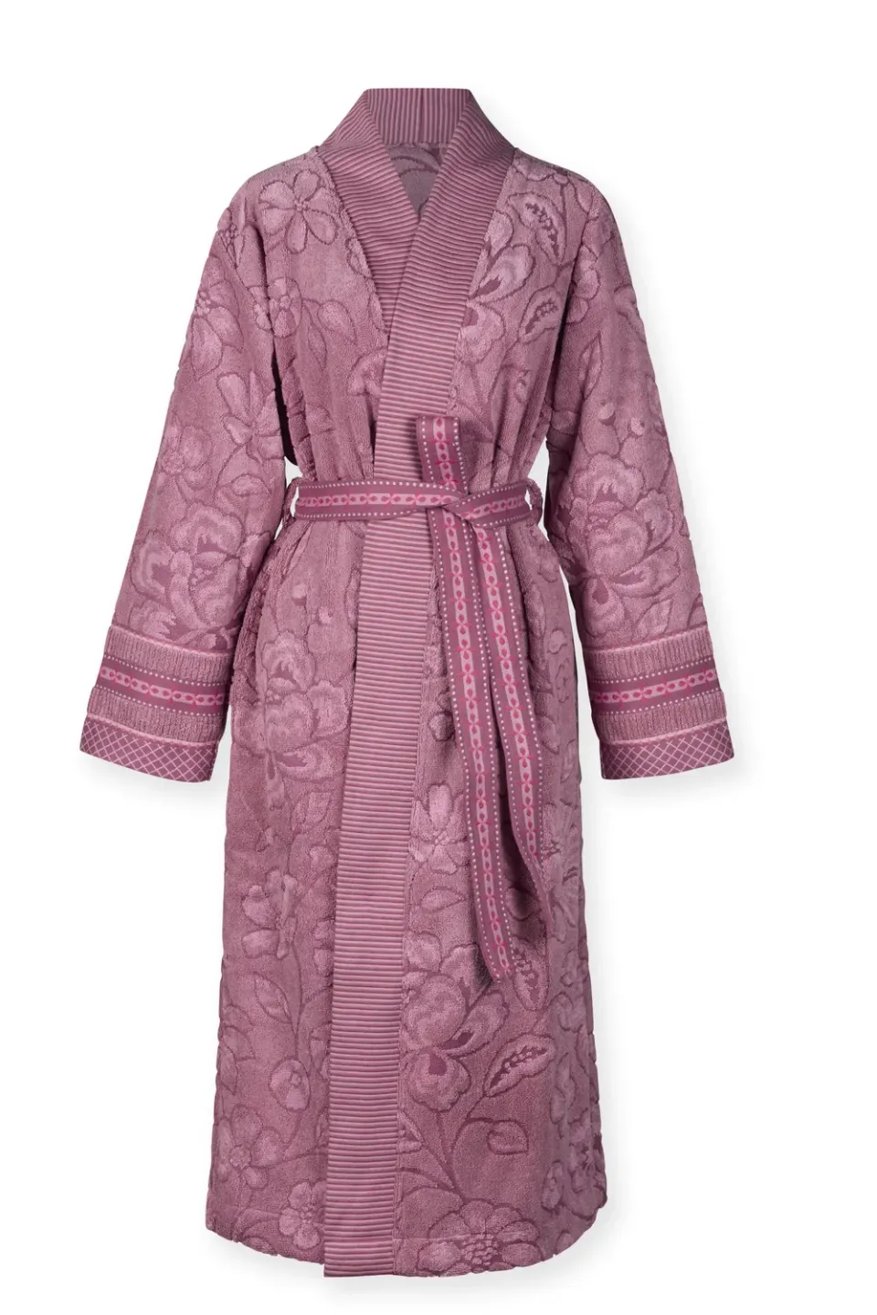 Pip Studio Jasmin Jacquard badekåpe L lys rosa