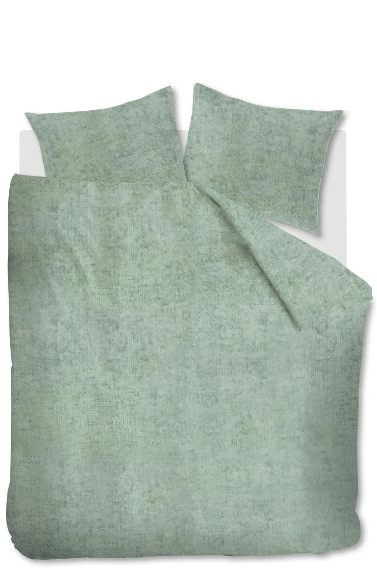 Beddinghouse Frost dynetrekk 140x200 grågrønn flanell