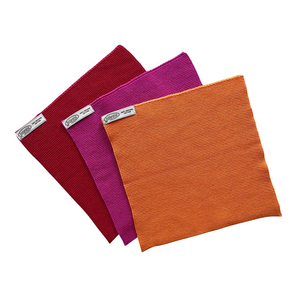 Solwang Design karklut orange/pink/rød 3-pak økologisk