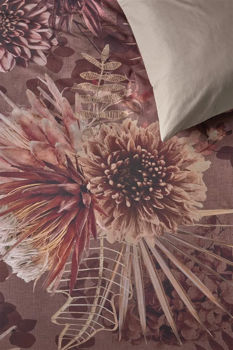 Riviera Maison Protea dynetrekk 140x200 steinrød bomull
