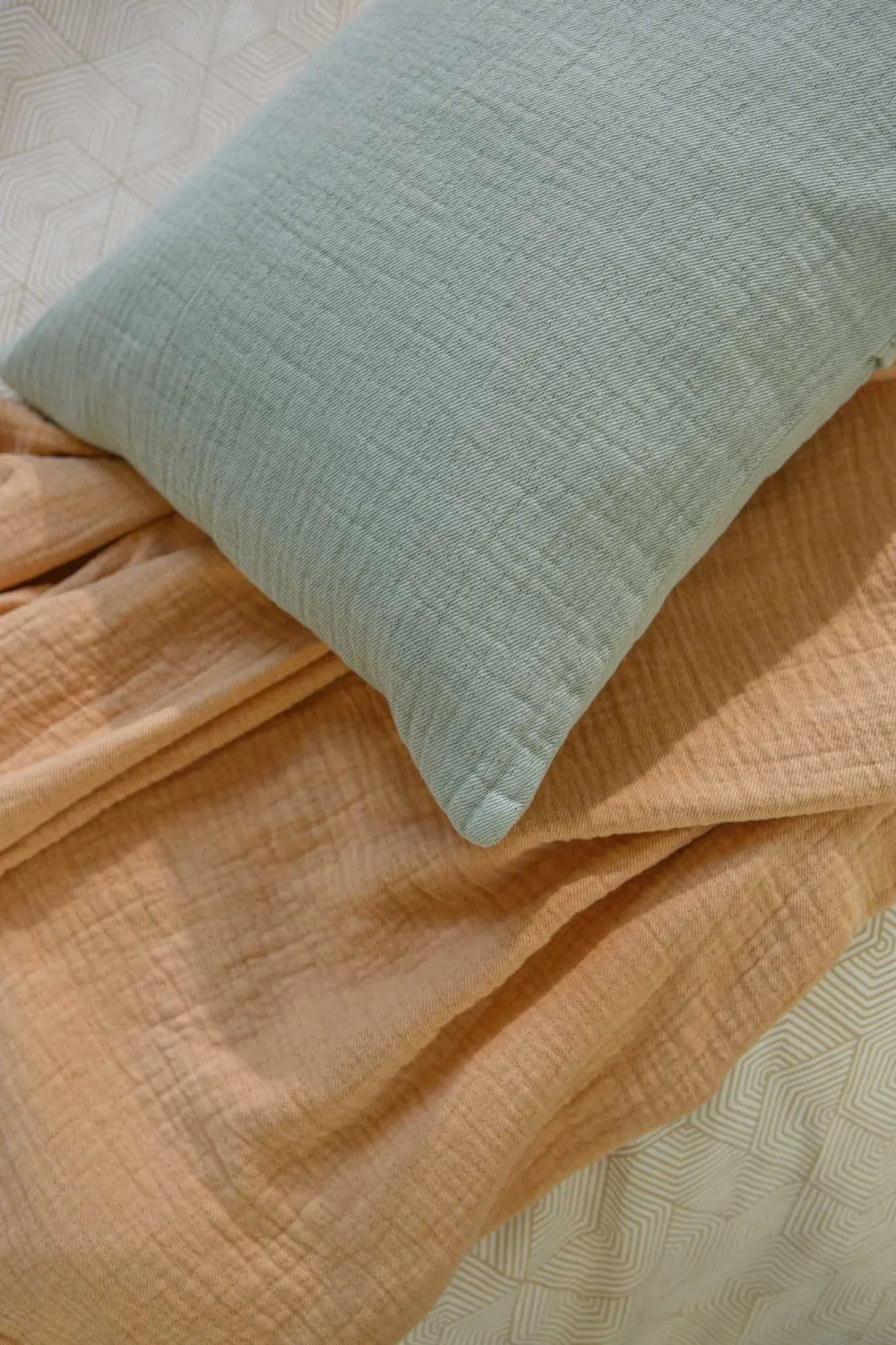 Vandyck Pure 68 sengeteppe smoke green 160x250 bomull
