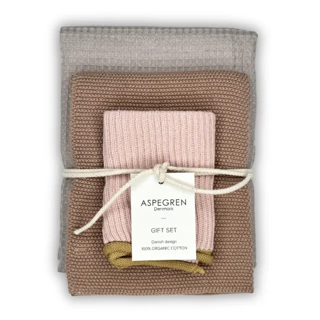 Aspegren Denmark Macaron kjøkkensett 3-deler økologisk