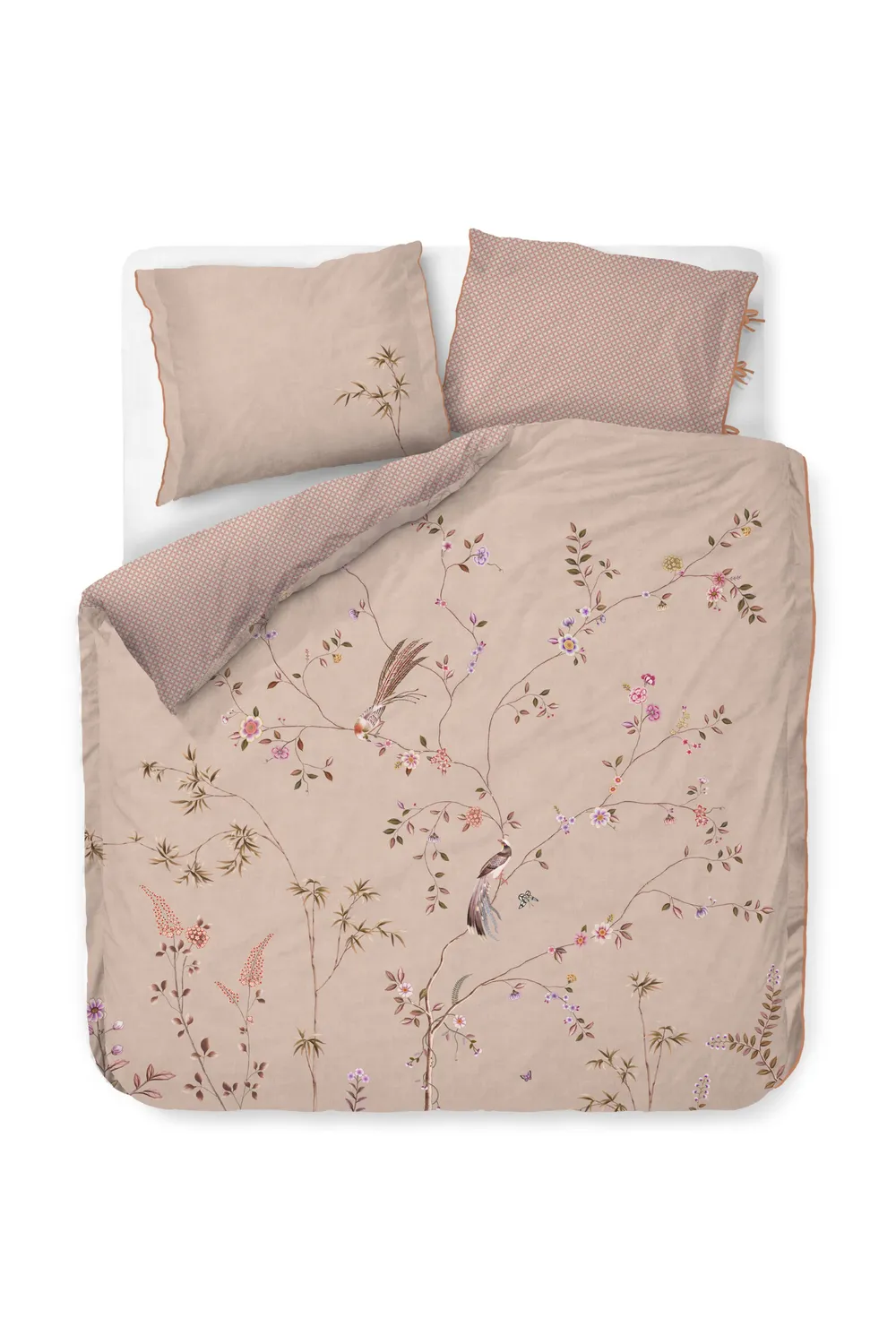 Pip Studio Bamboo Blossom dynetrekk 140x200 khaki