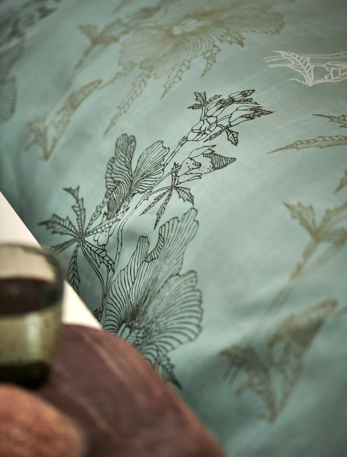 Vandyck Green Gift dynetrekksett smoke green dobbel bomull