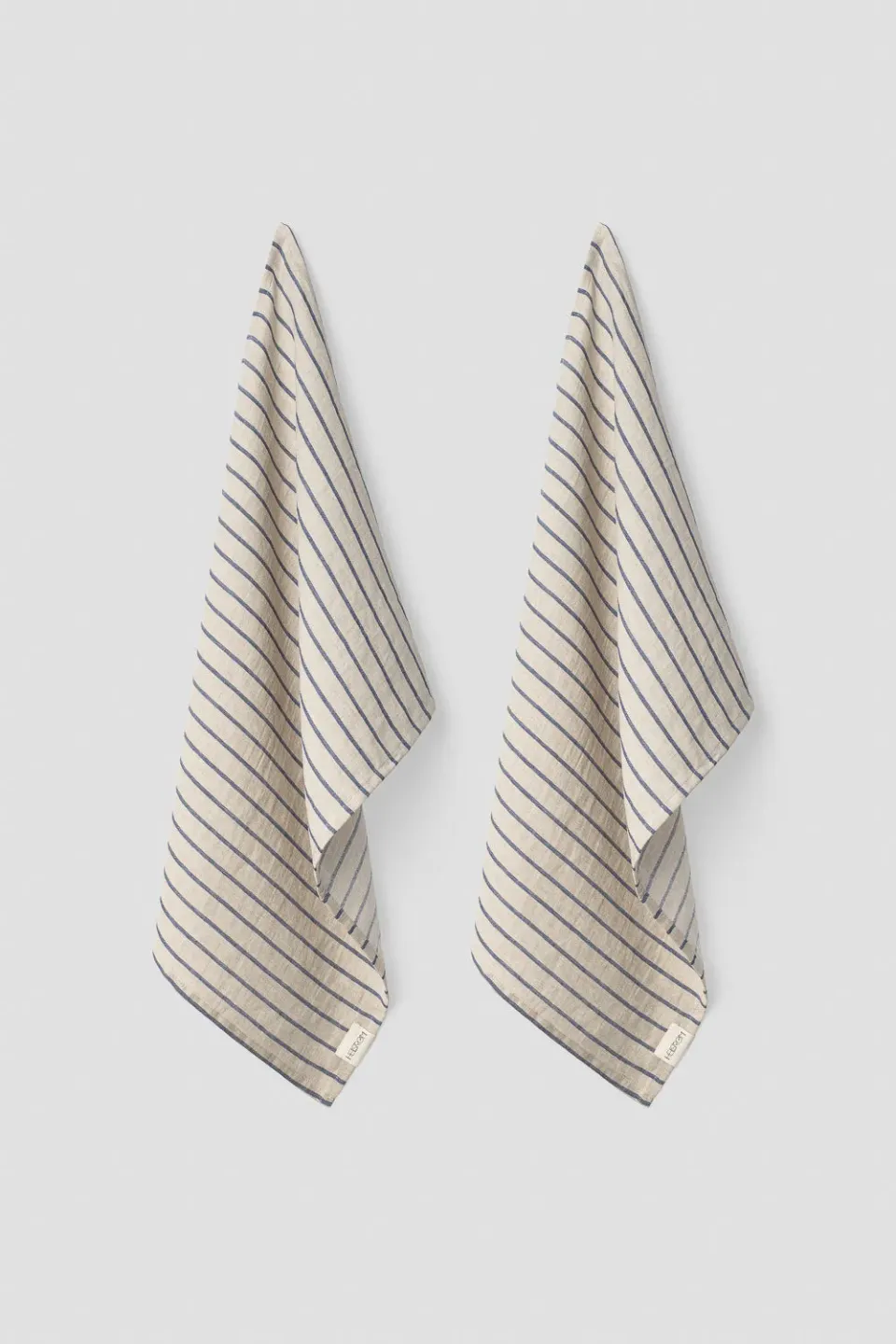 Hellstrøm kjøkkenhåndduk lin 2-pk 50x70 cm blå striper
