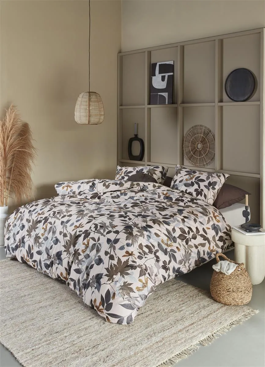 Beddinghouse Gigi dynetrekk 200x200 naturel blader