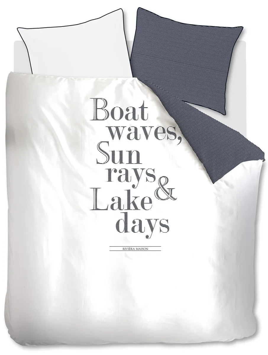 Rivièra Maison Lake Days dynetrekk 240x200 marineblå