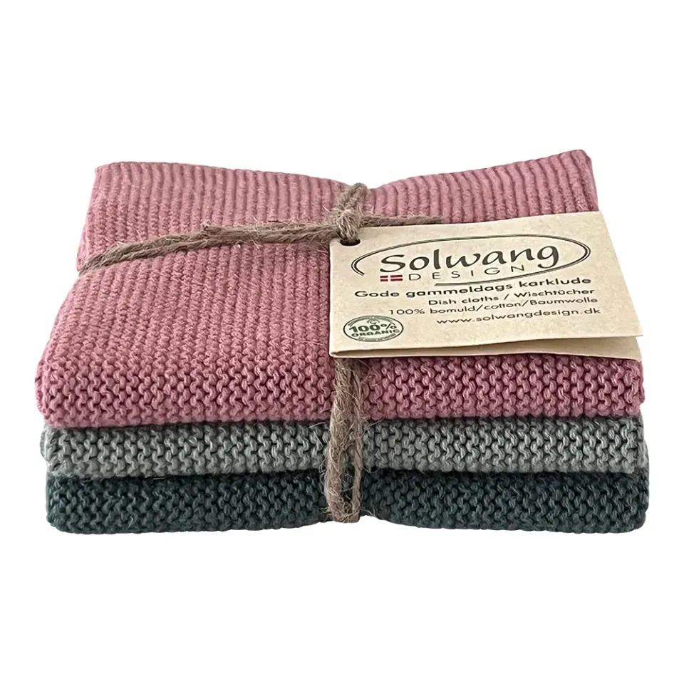 Solwang Design karkluter rose/sage kombi 3-pakning økologisk