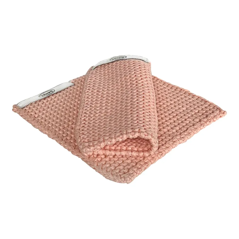 Solwang Design grytekluter 2-pk lys korall strikket