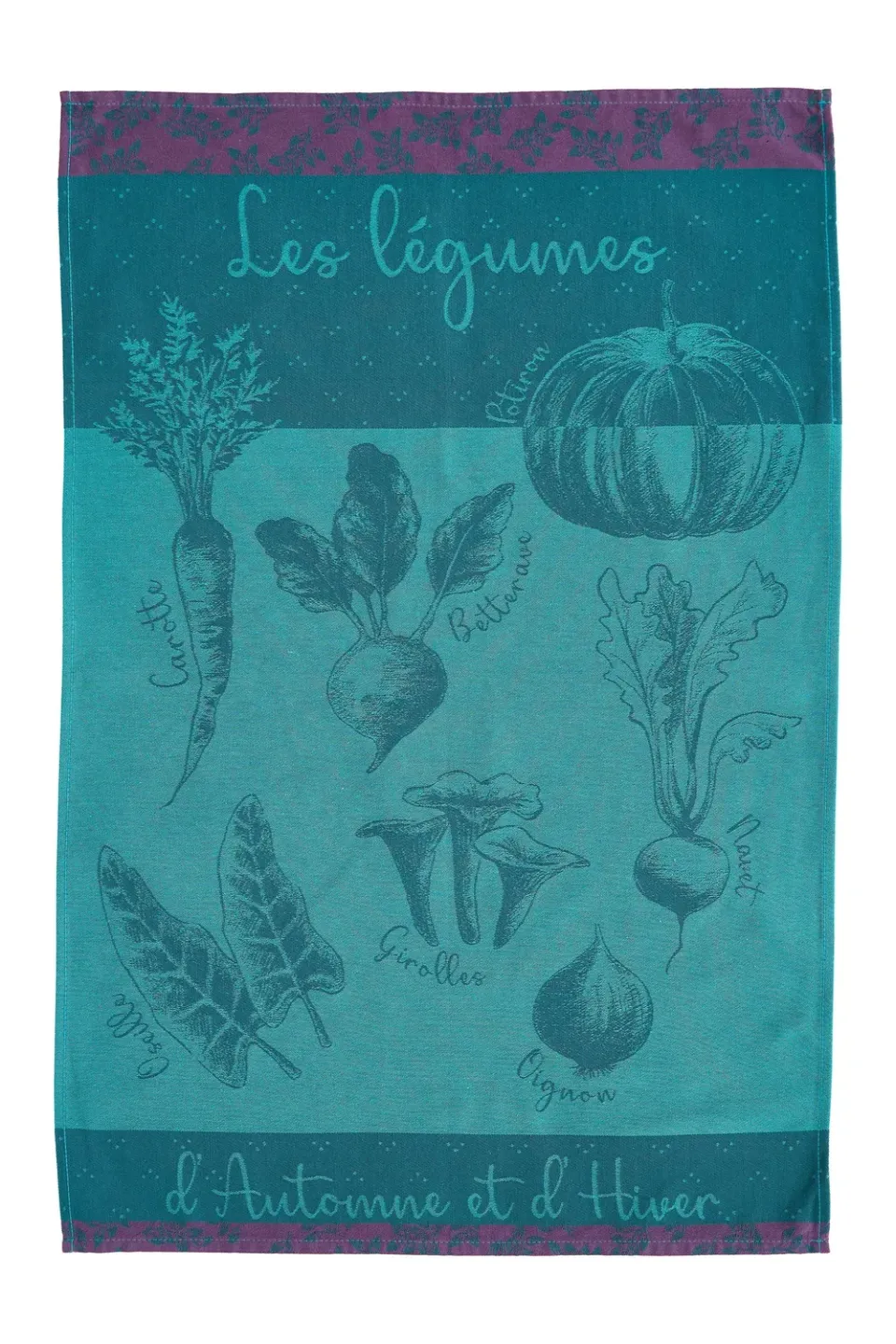 Coucke Winter Vegetable Garden kjøkkenhåndkle 50x75 blå bomull