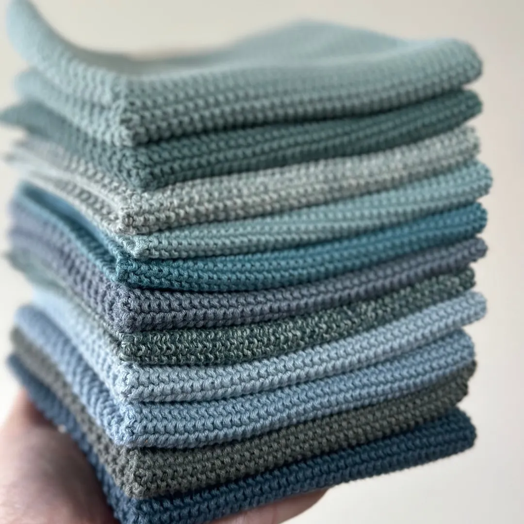 Aspegren Denmark Solid kjøkkenklut aqua 25x25 cm 2-pk