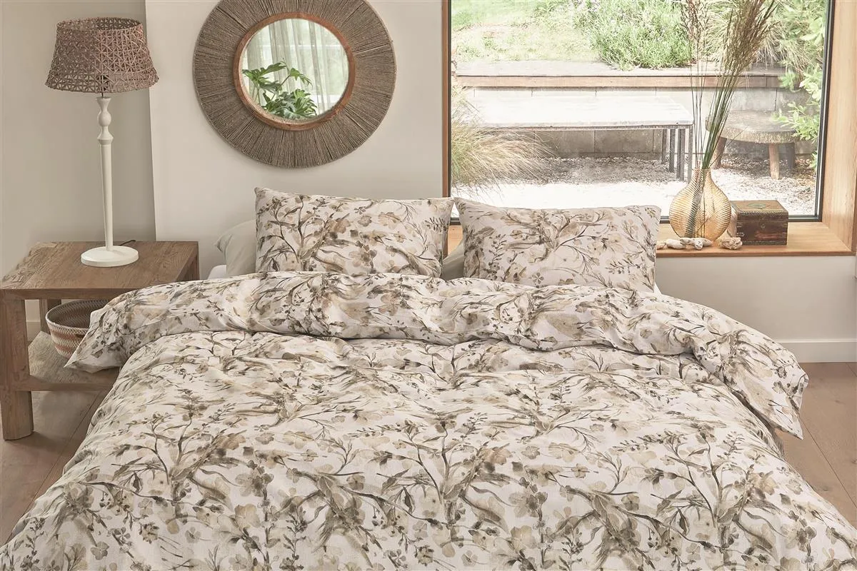 Riviera Maison Blushing Blooms dynetrekk 140x200 sand bomull