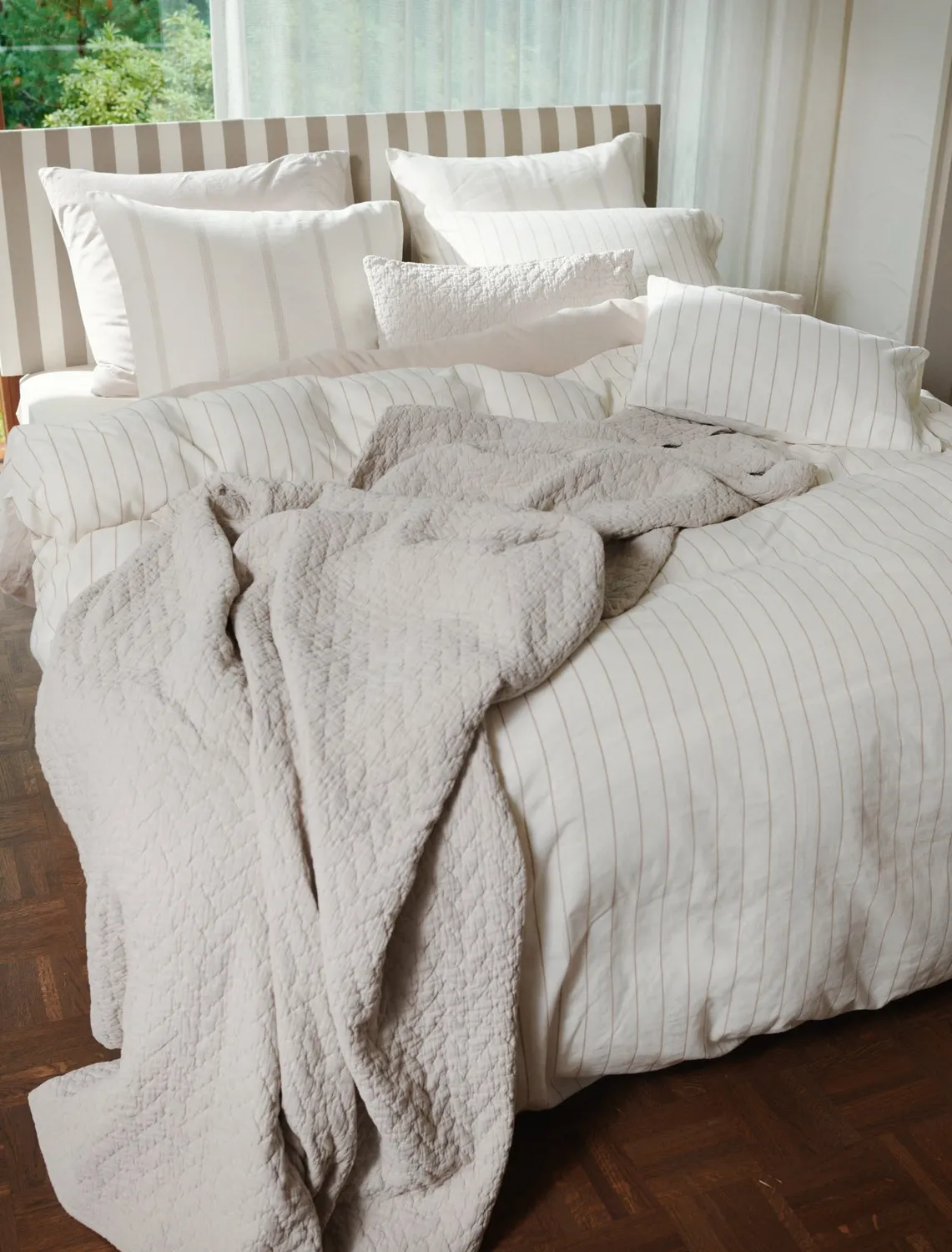 Vandyck Pure Sand dynetrekksett 140x200 offwhite
