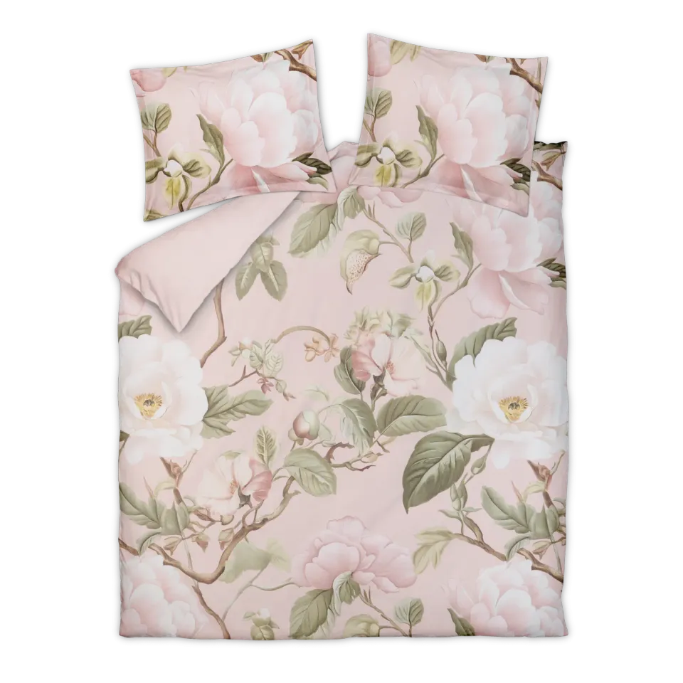 Vandyck Mirelle dynetrekksett 140x200 rosa blomstret