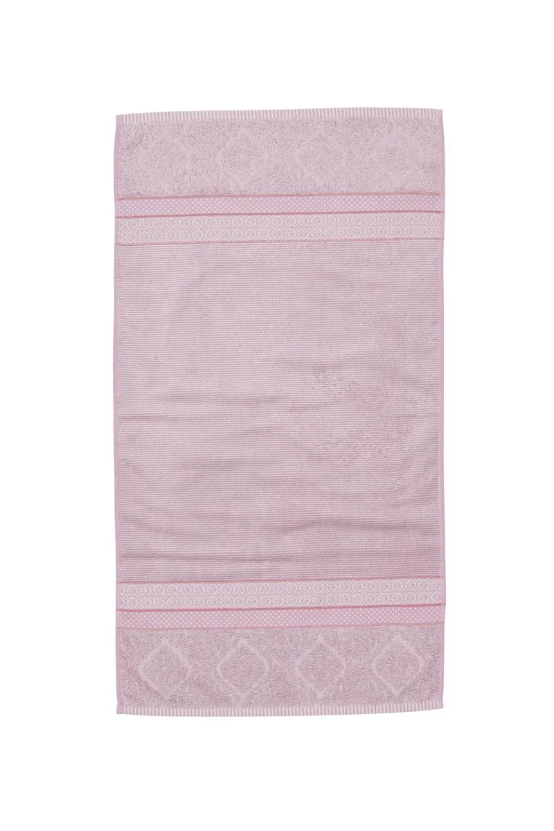 Pip Studio Soft Zellige håndkle 55x100 lilla stripet