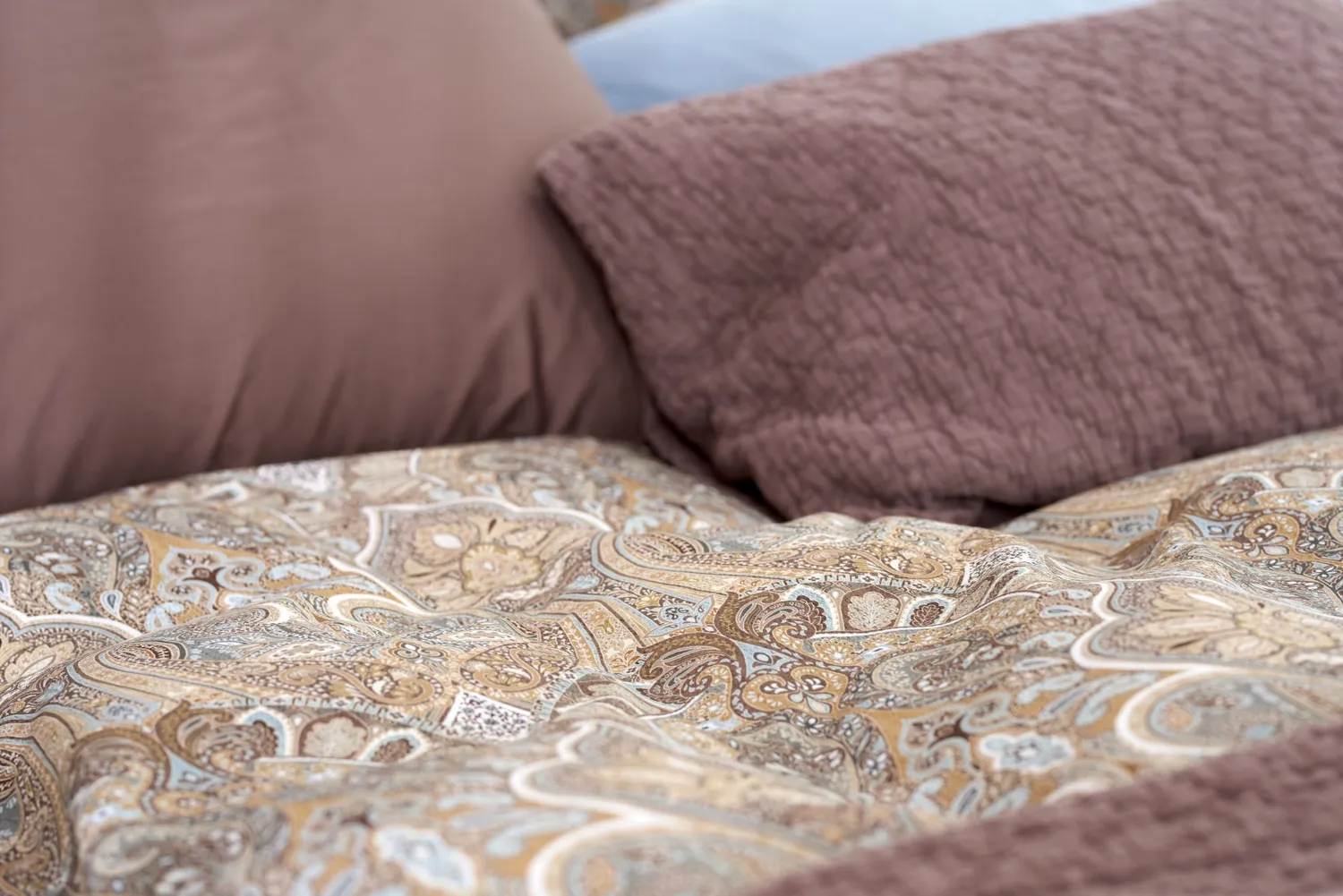 Vandyck Home 96 sengetøy toffee 200x200/220 sateng