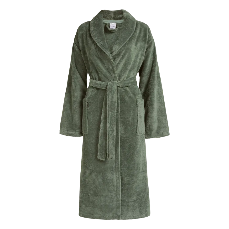 Vandyck Beaumont badekåpe sage green velour bambus