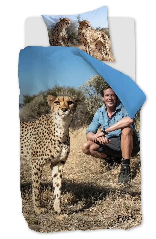 Freek Vonk Safari Survival dynetrekk 140x200 sand bomull