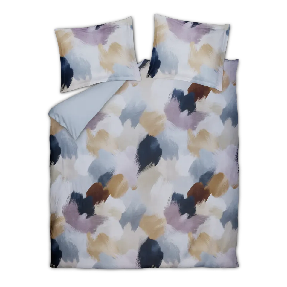 Vandyck Fate sengetøy faded denim 1-persons botanisk