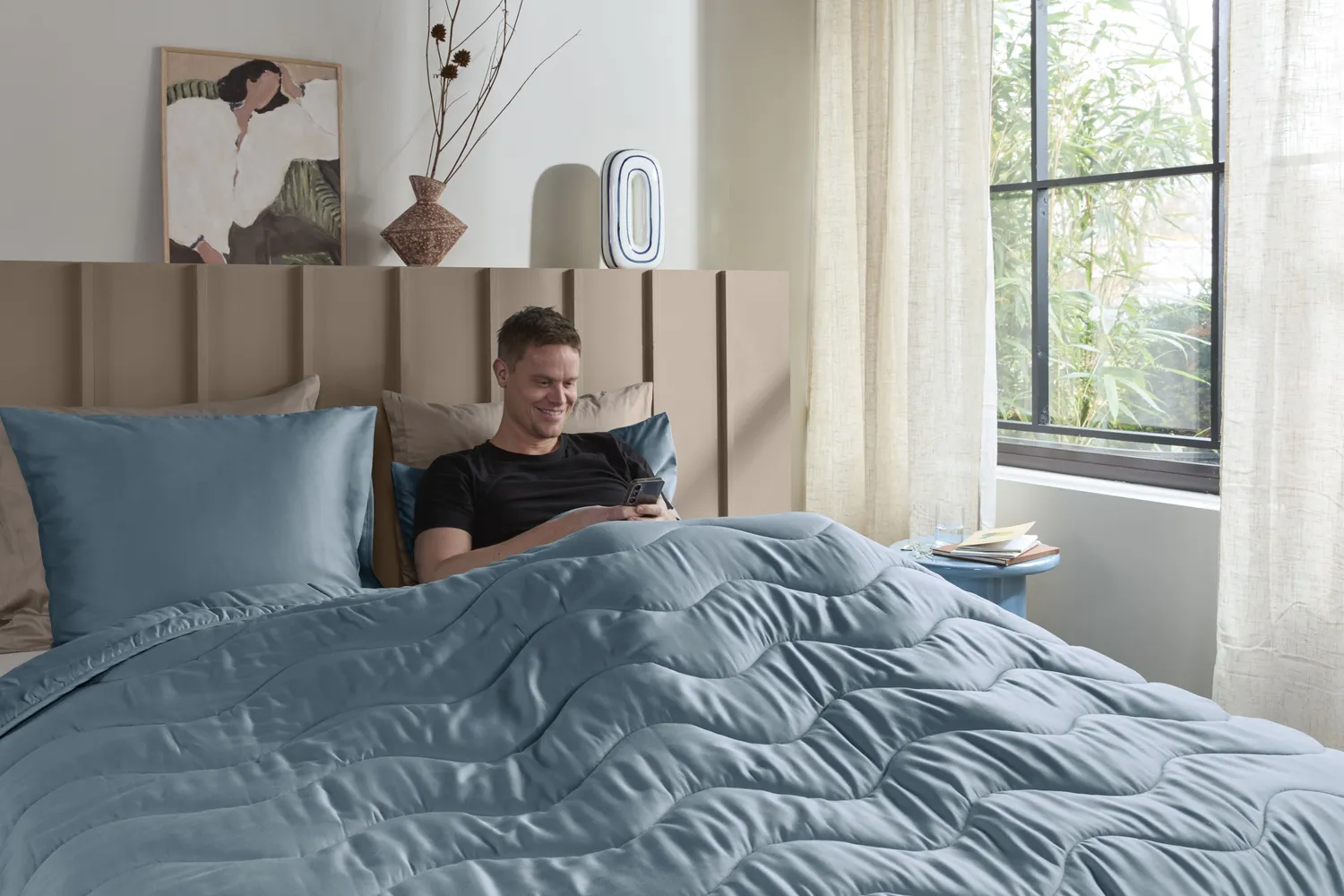 Beddinghouse Cocoon Lazy Duvet dyne 140x200 cm blågrå