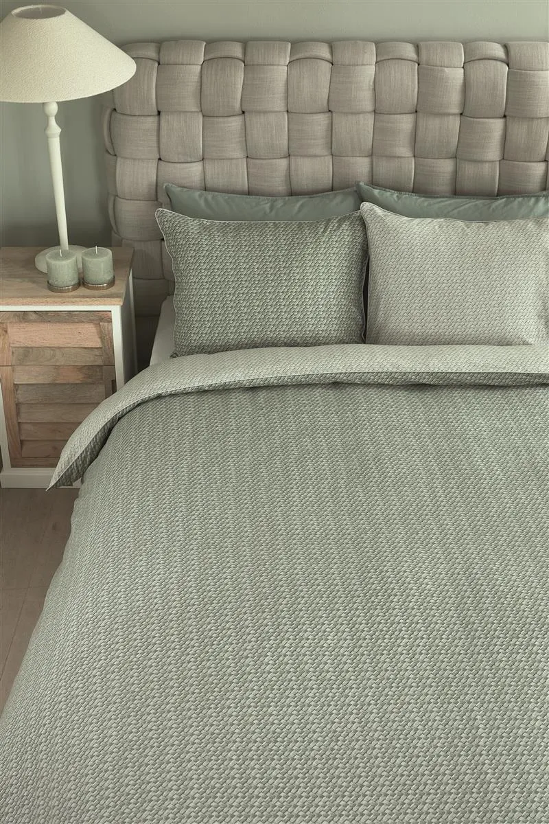 Riviera Maison Bambu dynetrekk grågrønn 140x200 bomull
