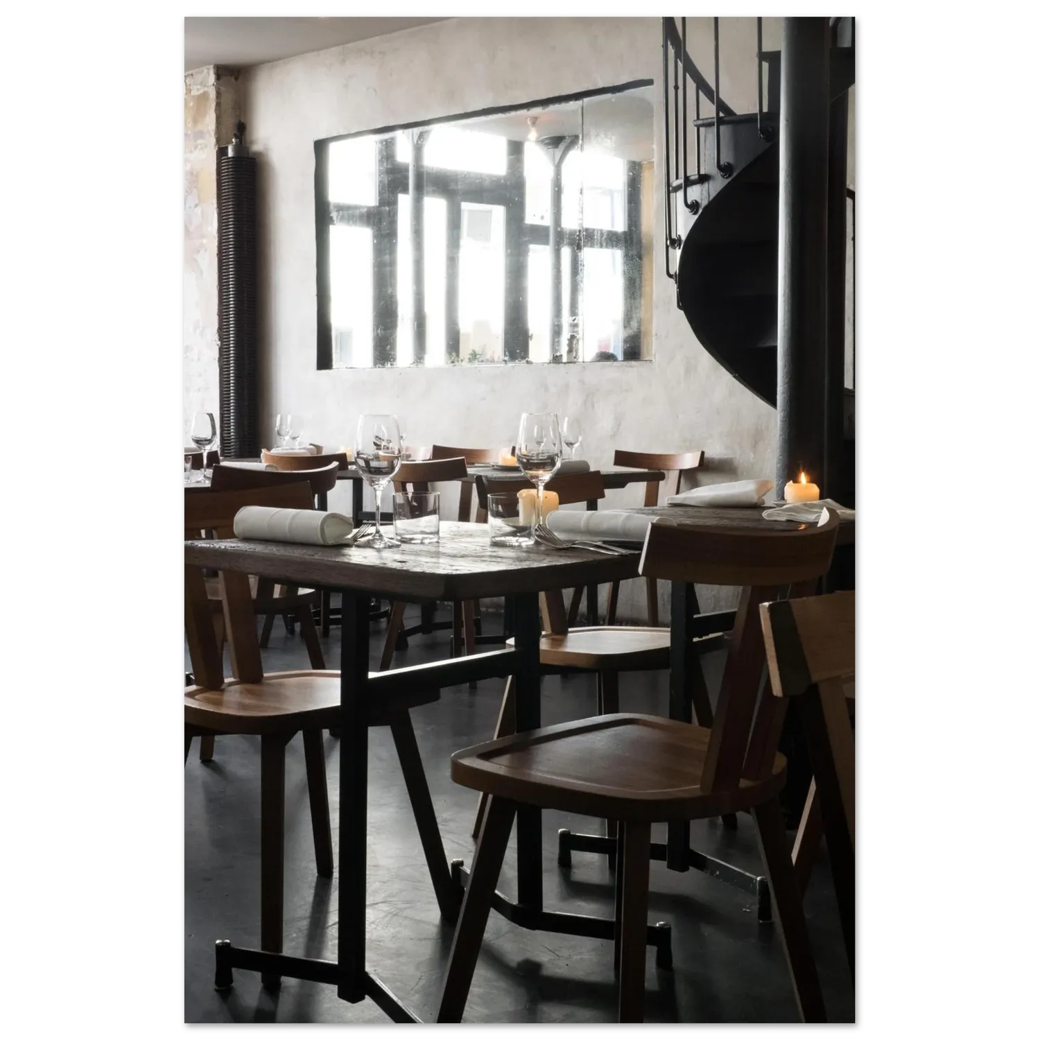 Hellstrøm Restaurant Septime Paris kunsttrykk 40x60 halvblank
