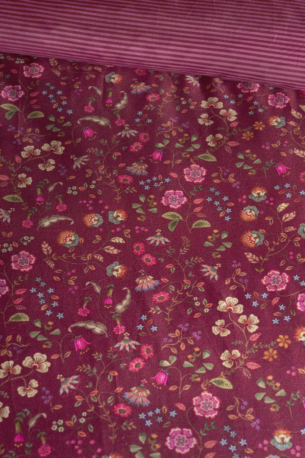 Pip Studio Flora Bangalore dynetrekk 140x200 mørkerosa
