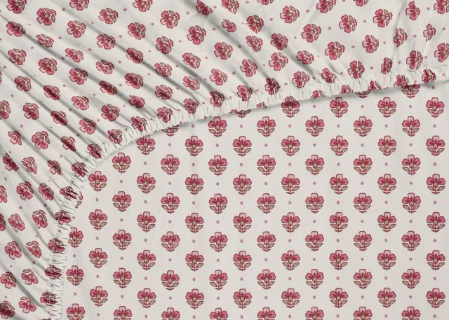 Pip Studio Jaipur Flower laken 140x200 cm rosa bomull