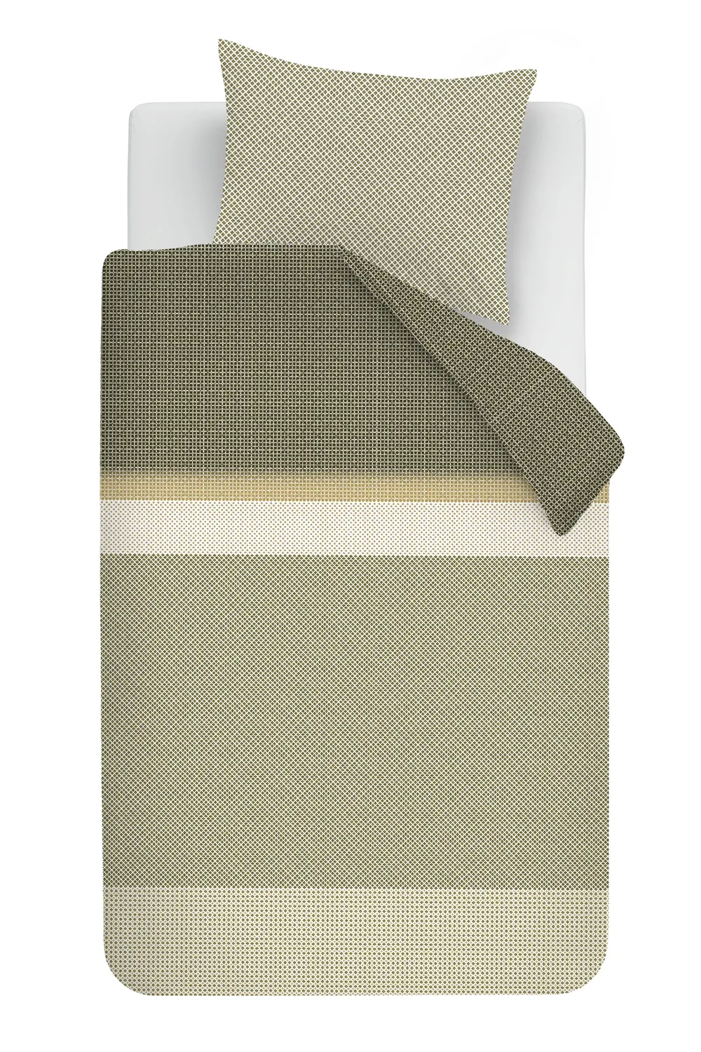 Beddinghouse Jente dynetrekk 140x200 cm grønn stripet