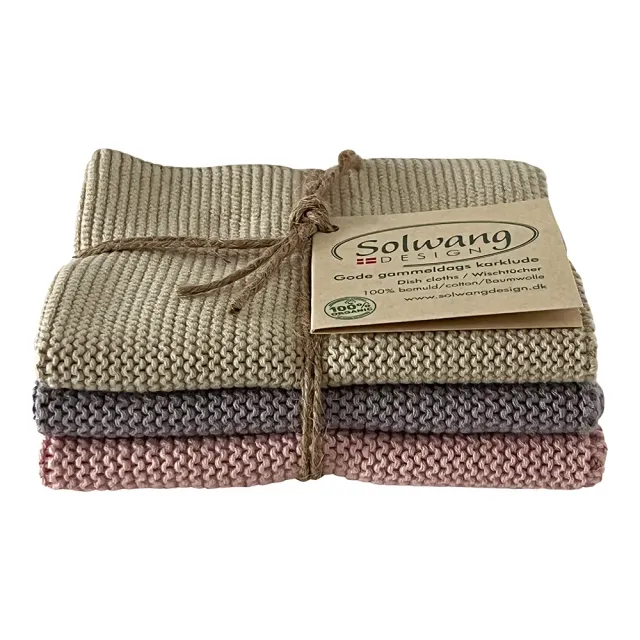 Solwang Design Nordic Flora karkluter 3-pk økologisk