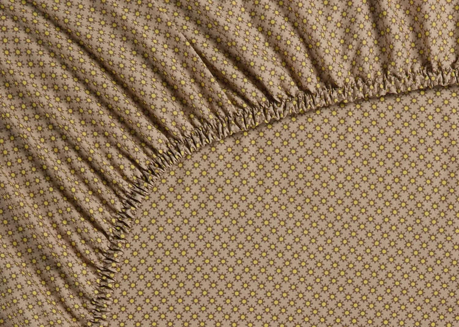 Pip Studio Twinkle Star laken 90x200 gul khaki stjernemønster