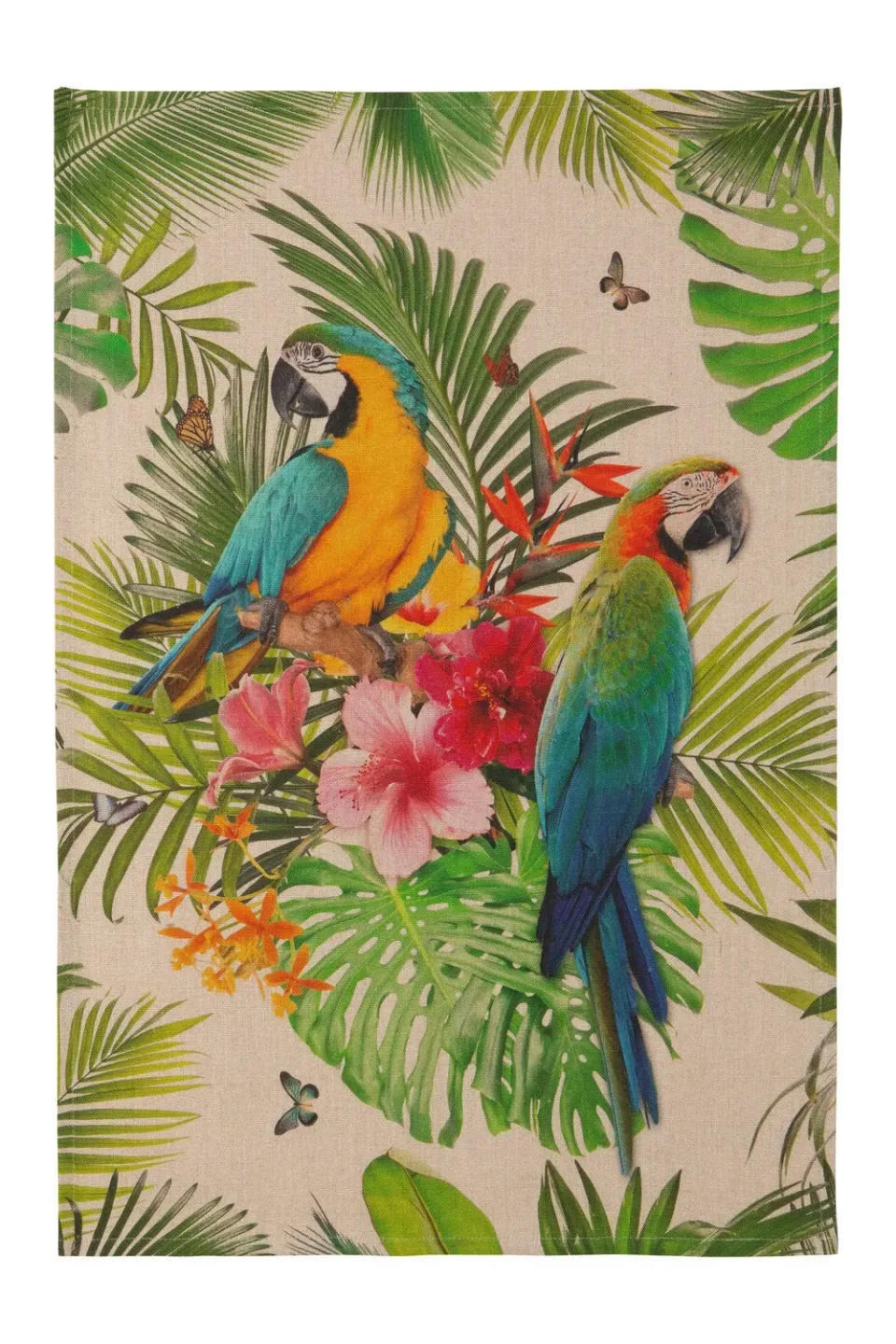 Coucke Tropical kjøkkenhåndkle lin 50x75 farget