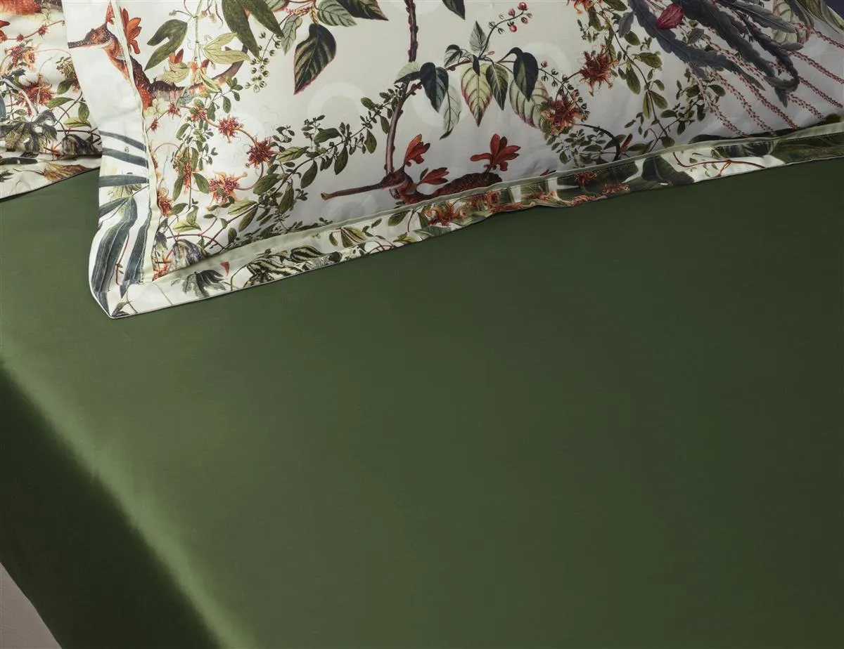 MOOOI Menagerie laken grønn 90x200 cm sateng