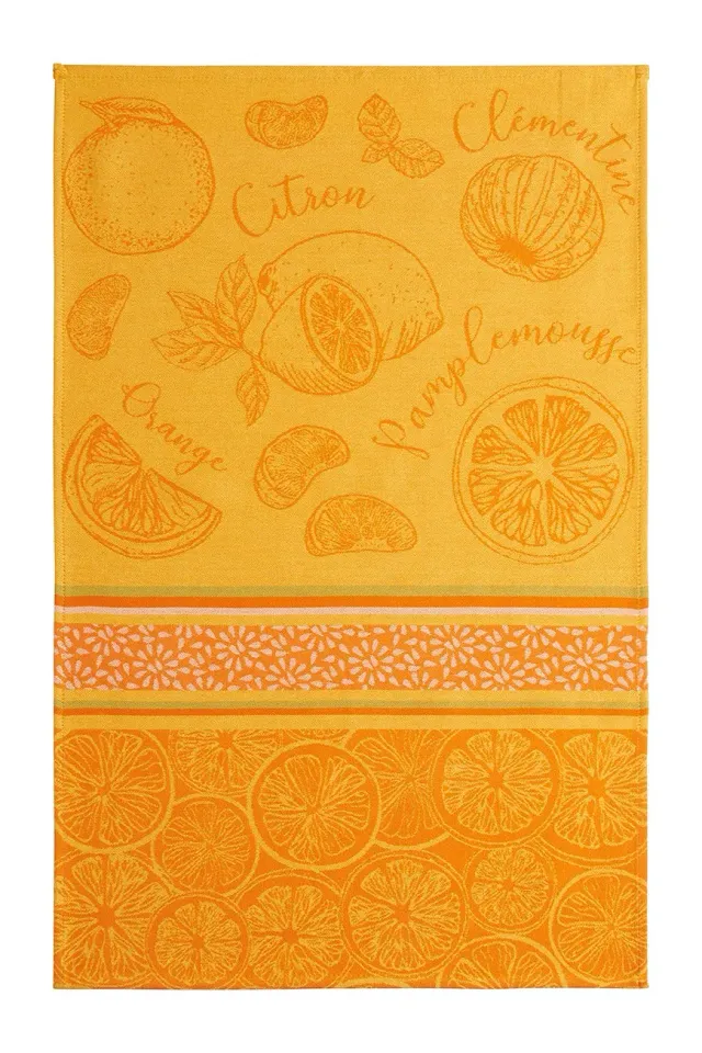 Coucke Citrus kjøkkenhåndkle oransje 50x75 cm bomull