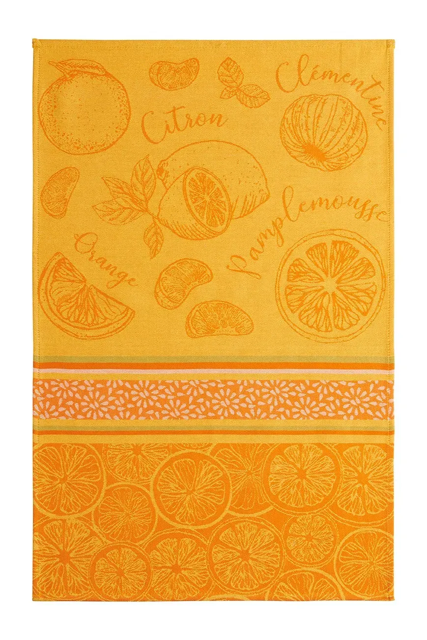 Coucke Citrus kjøkkenhåndkle oransje 50x75 cm bomull
