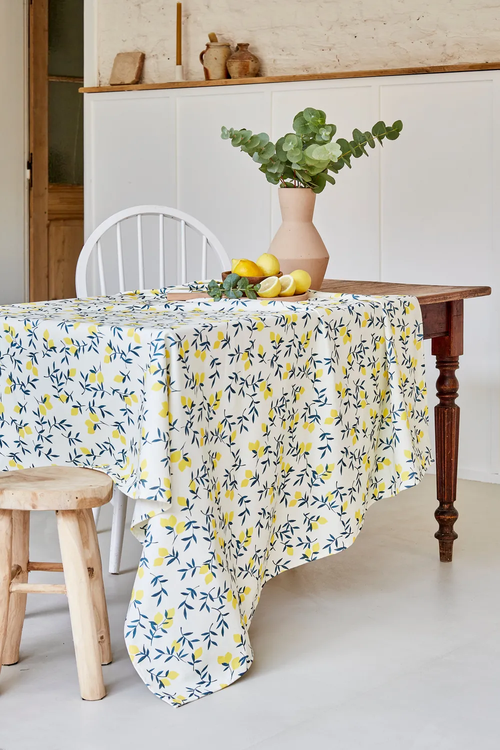 Coucke Lemon Zest bordduk gul 180x300 bomull lin
