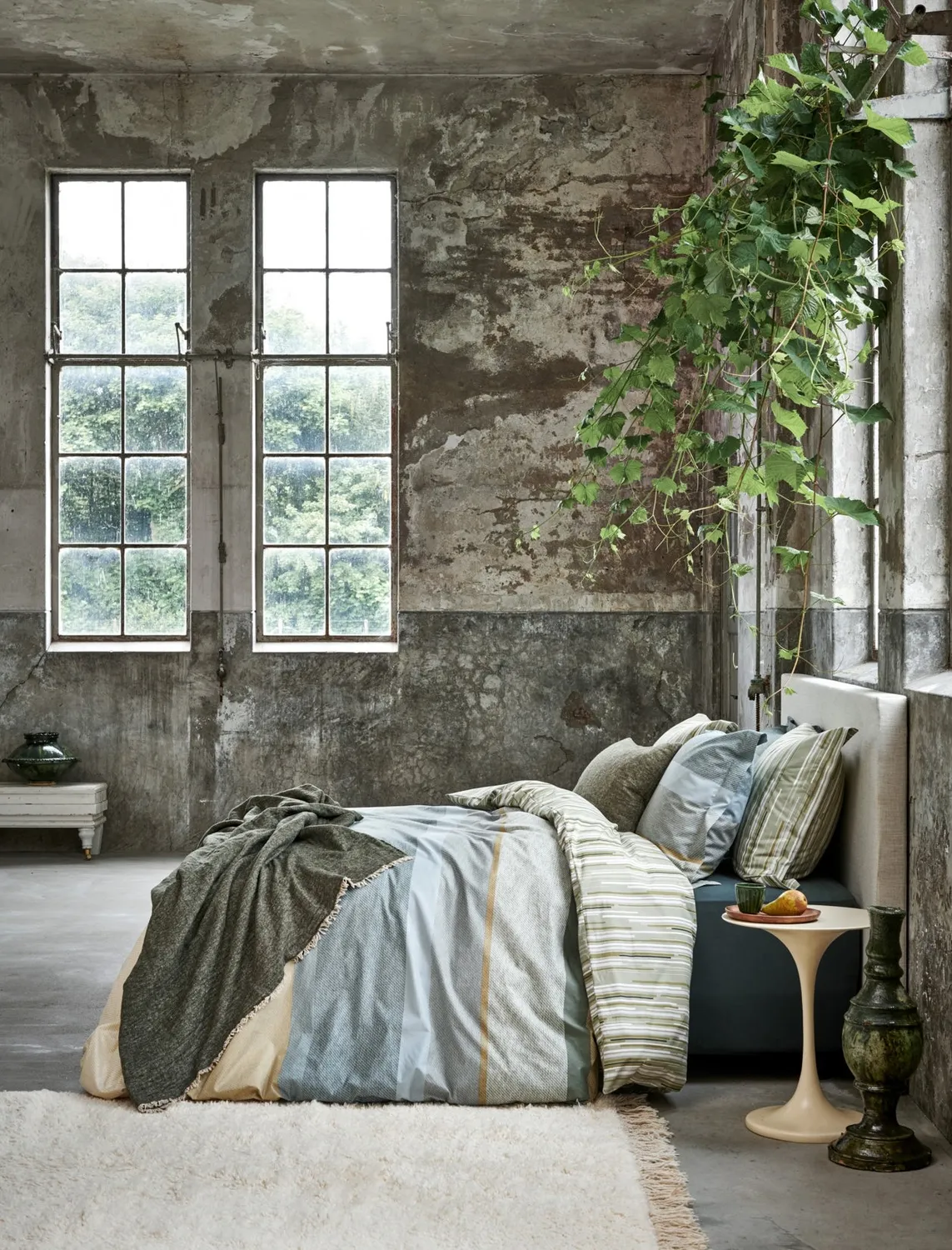Vandyck Morning Matcha dynetrekksett dobbel grønn smoke green